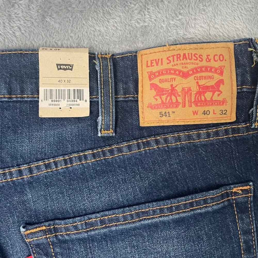 Levis 541 Athletic Taper Jeans Mens 40x32 Blue Stretch Denim Casual